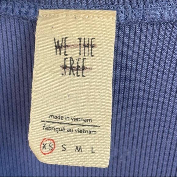 Free People Asymmetrical Grapevine Tunic, Periwinkle, Size XS - Picture 7 of 8